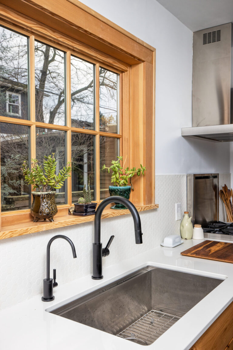 NE Portland Kitchen Remodel Black faucet