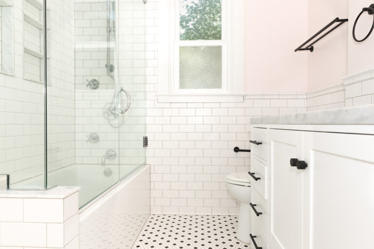 NE Portland bathroom remodel walk in shower and tub